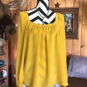 Buttery sweet square neck blouse